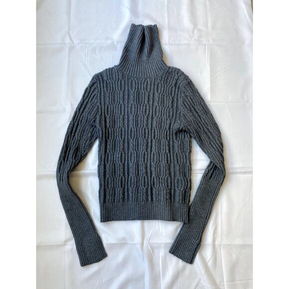 Zara Knit Turtleneck Grey Size Medium Cozy - Picture 1 of 6